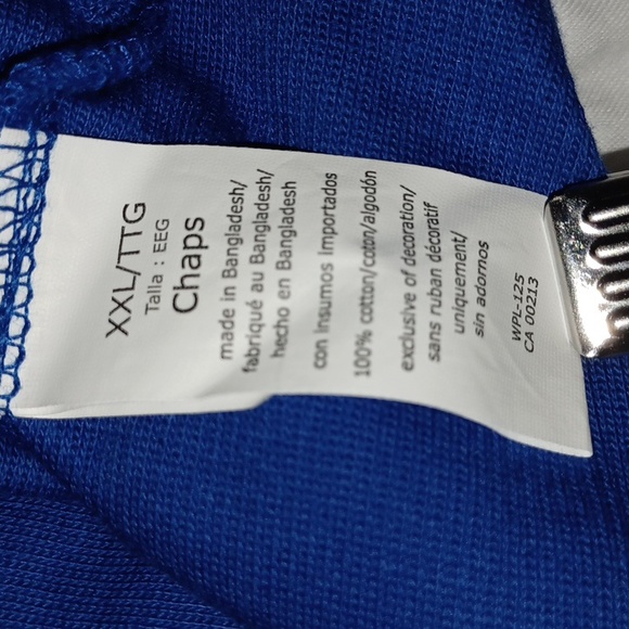 Chaps Blue French Ribbed Fleece Pullover Long Sleeve NWT - Picture 11 of 11